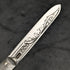 1924 British Antique White Pearl Shell Handle Pure Silver Engraved Blade Folding Pen Knife
